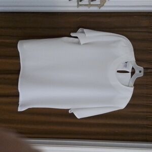 VINTAGE DA-RUE OF CALIFORNIA WHITE SHORT SLEEVE BLOUSE, SIZE 10